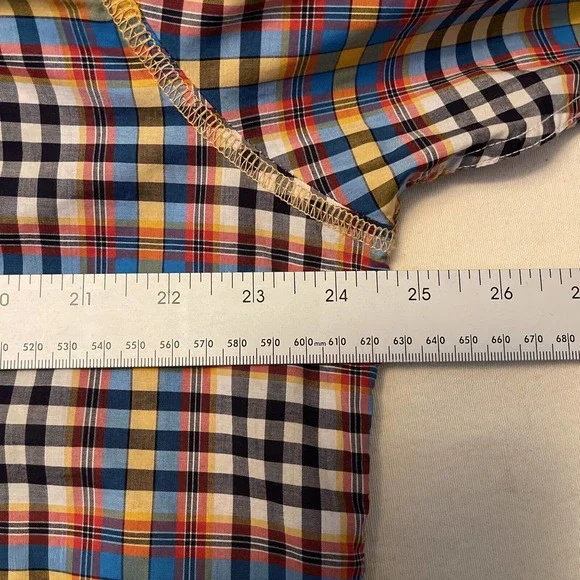 Bugatchi ShapedFit XL Men's Plaid Long Sleeve Snap Front Shirt TopStitch Western - Picture 9 of 14